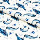 Baumwoll Jersey - Aquarell Wale -