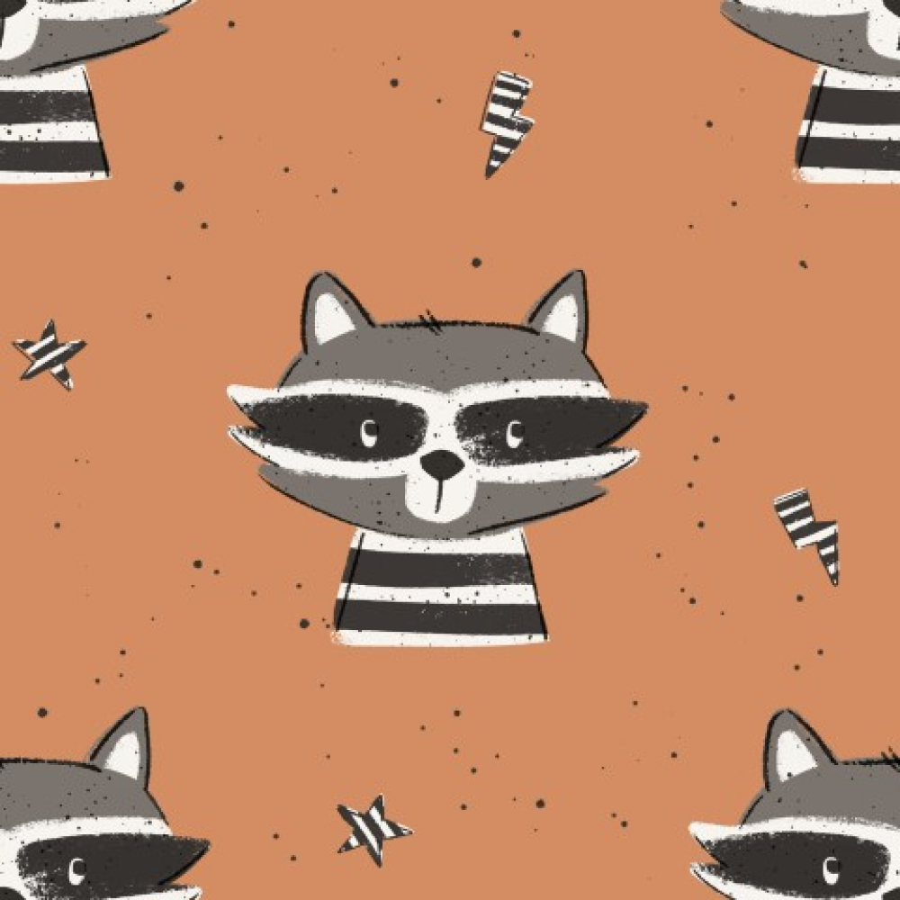 " Bandit Racoon - Rust "  --- Stoffart wählbar --