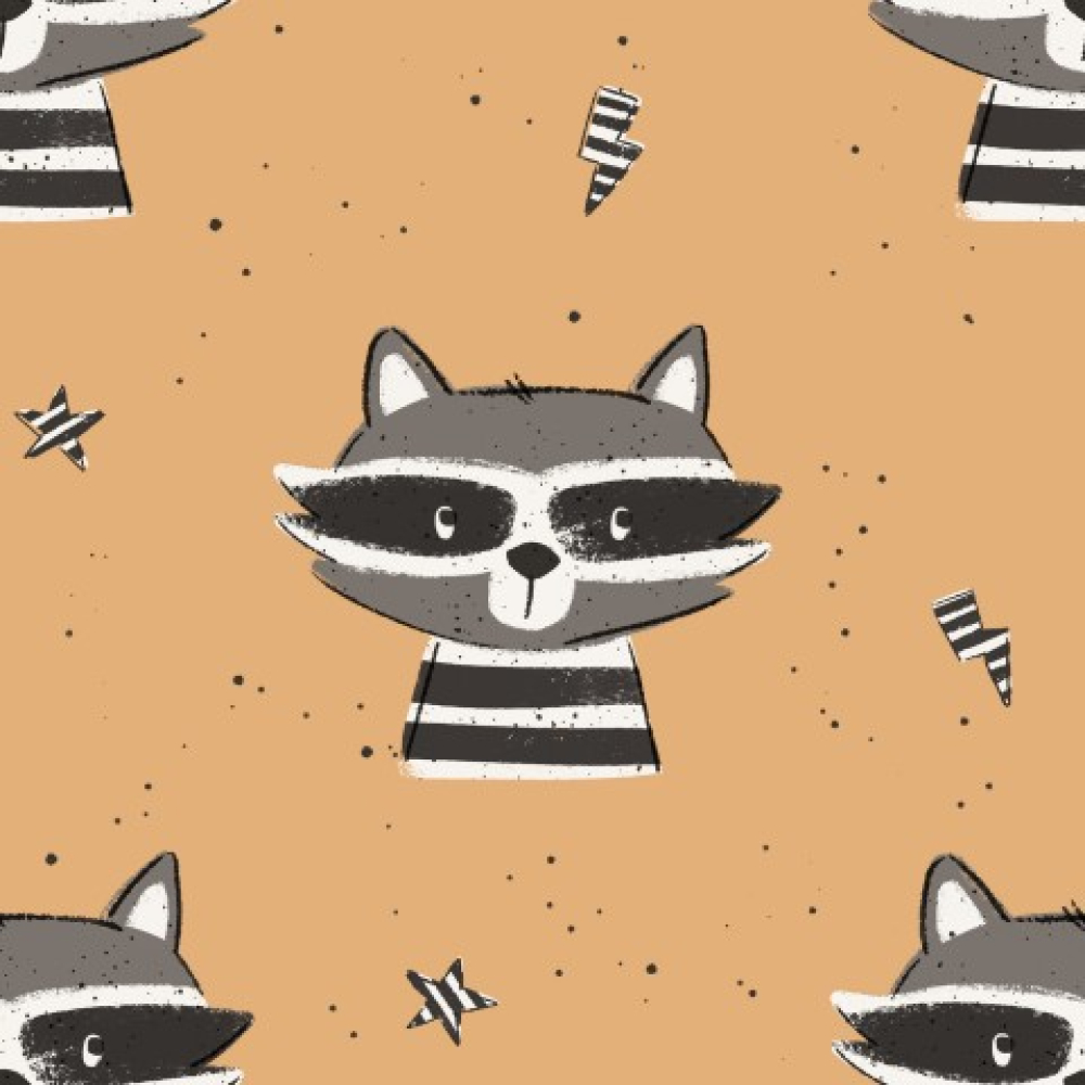 " Bandit Racoon - Sunny "  --- Stoffart wählbar --