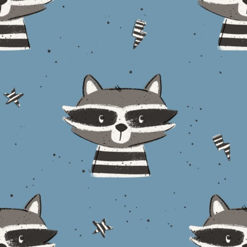 " Bandit Racoon - Blue "  --- Stoffart wählbar --