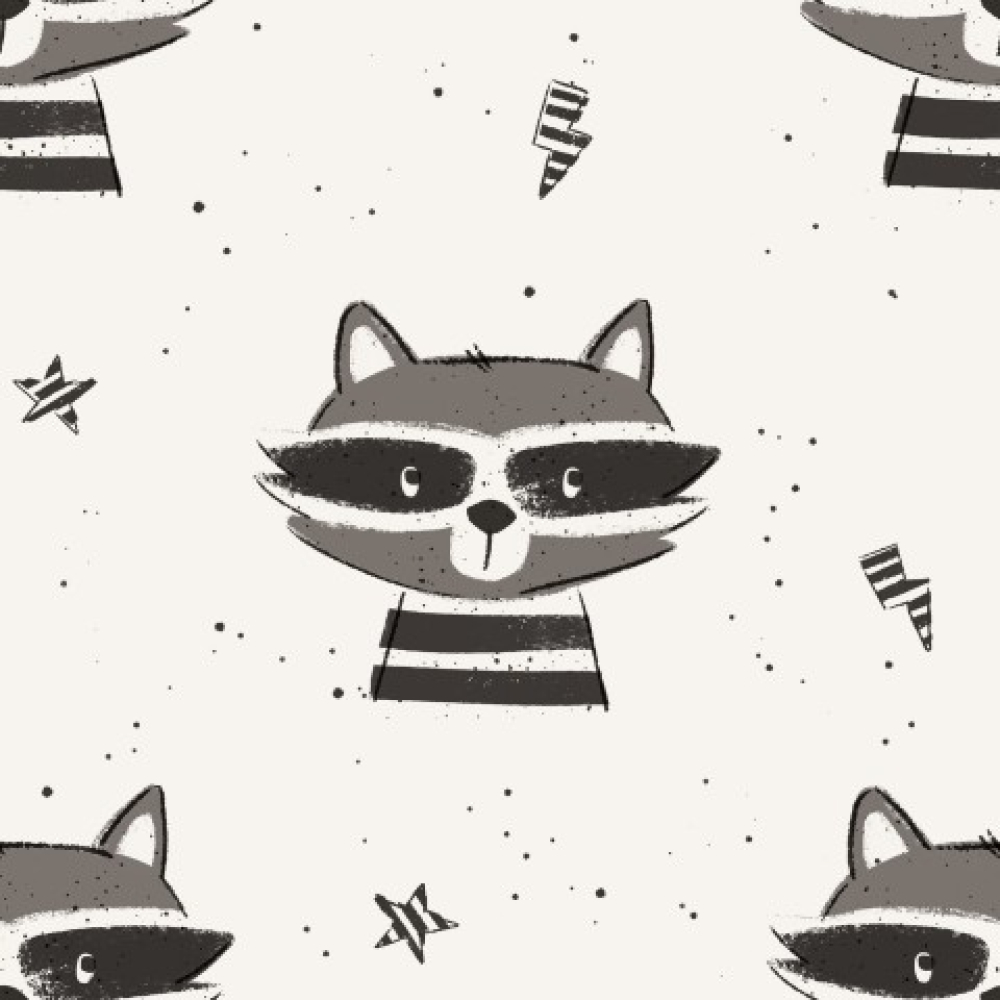 " Bandit Racoon - Milk "  --- Stoffart wählbar --