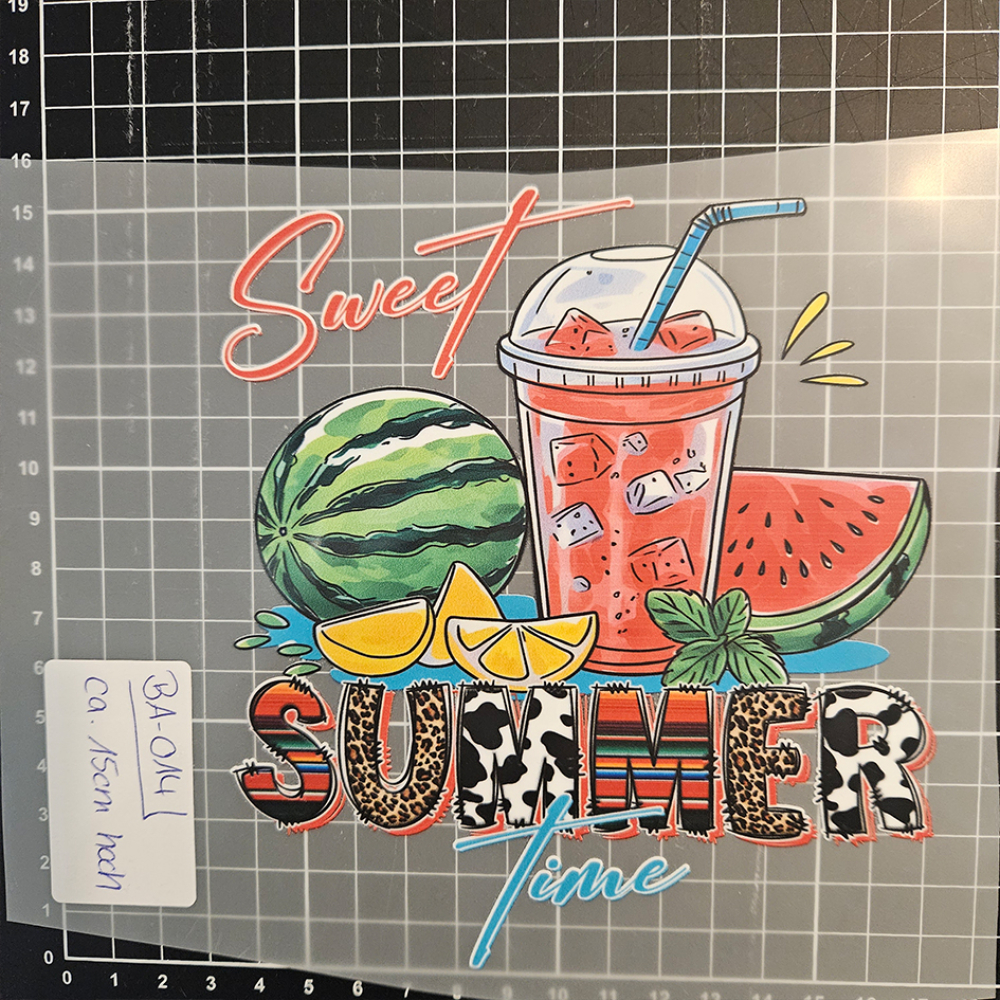 BA-014 - Bügelbild -"Sweet Summer time" - ca. 15cm  - 3,50 €