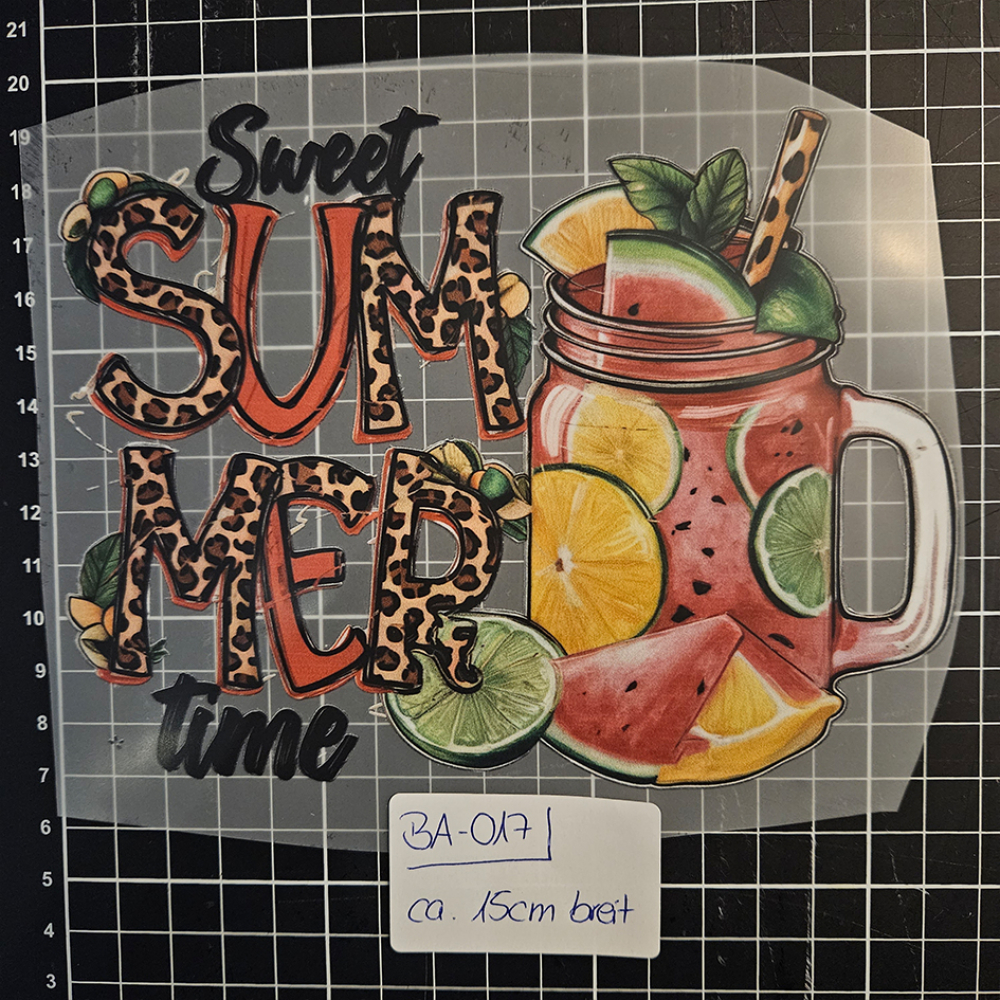 BA-017 - Bügelbild - "Sweet Summer Time" - ca. 15cm - 3,50 €
