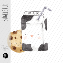 Bügelbild - " Milchtüte & Cookie "
