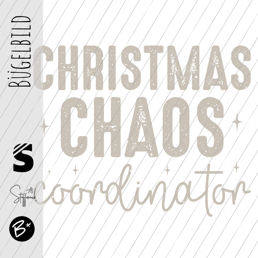 Bügelbild -  " CHRISTMAS CHAOS coordinator - Konfetti #beige "