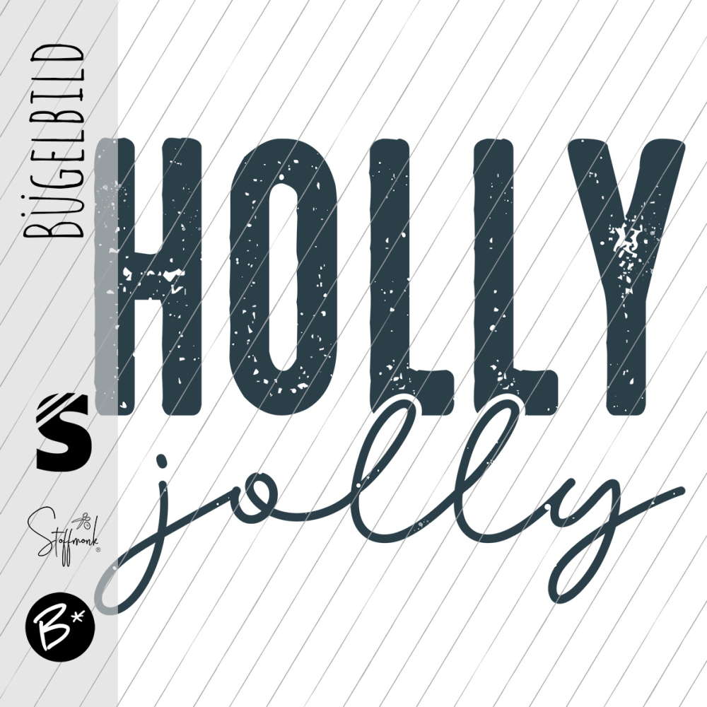 Bügelbild -  " HOLLY jolly - Konfetti #blau "