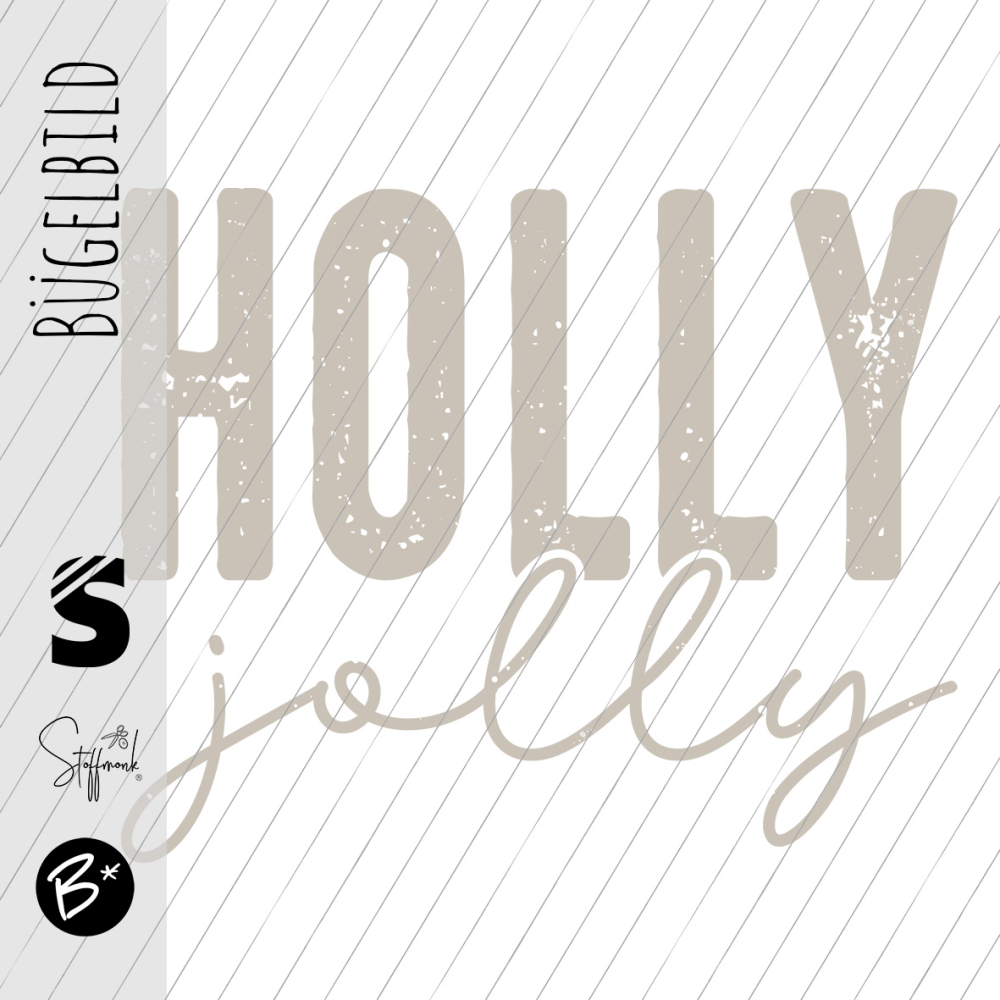 Bügelbild -  " HOLLY jolly - Konfetti #beige "