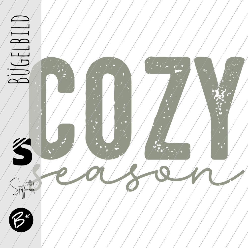 Bügelbild -  " COZY season #oliv Konfetti "