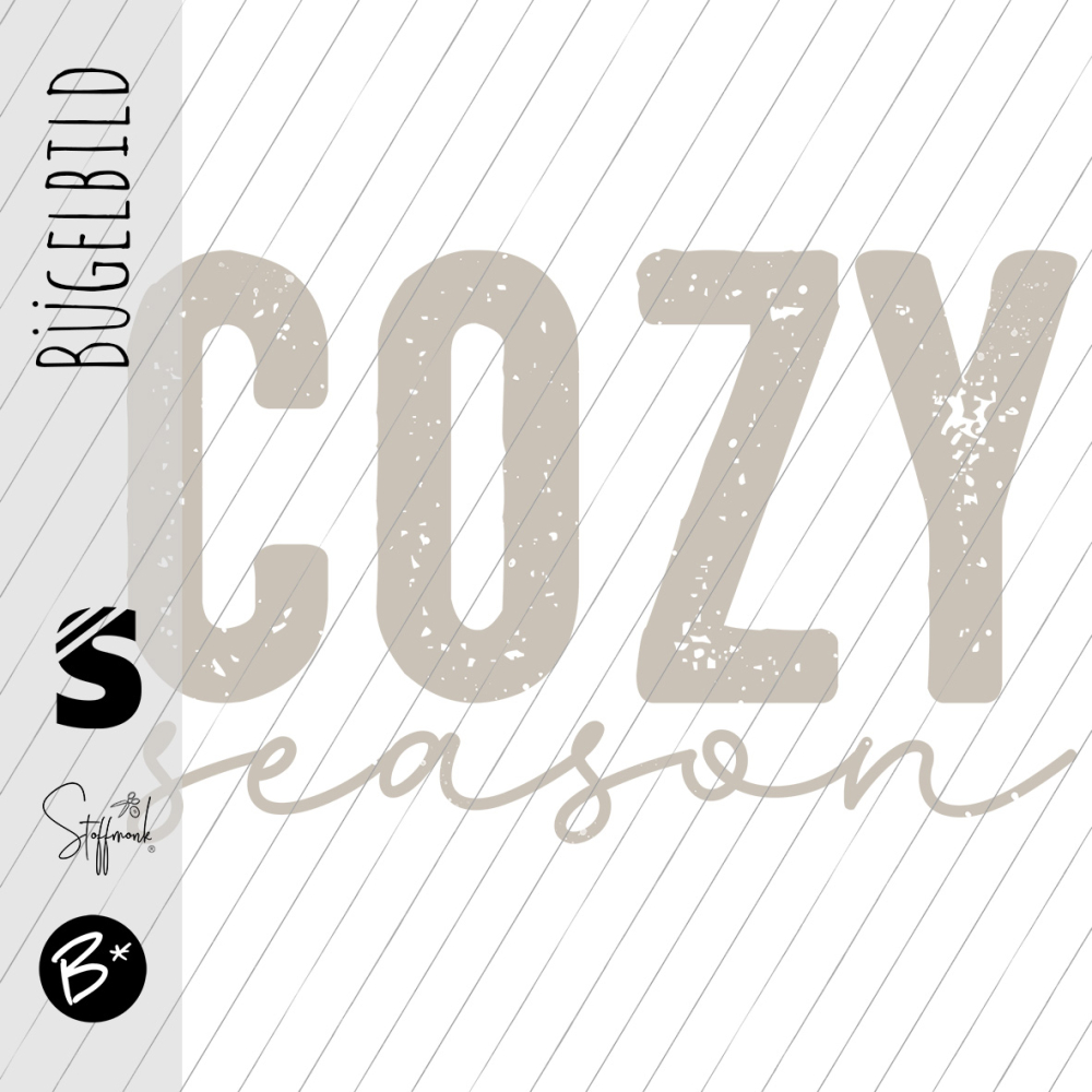 Bügelbild -  " COZY season #beige Konfetti "