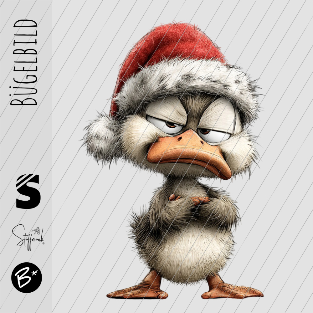 Bügelbild -  " Angry ENTE "