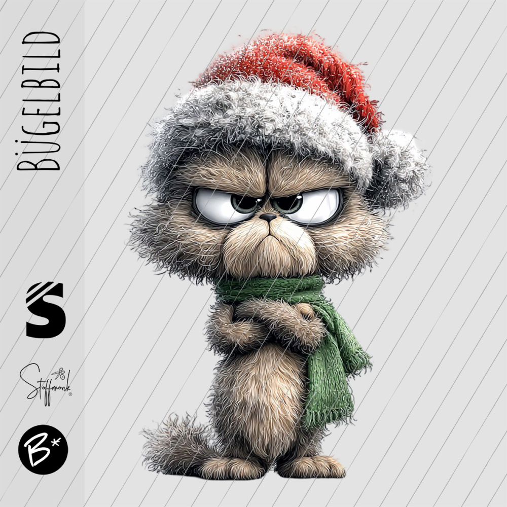 Bügelbild -  " Angry CAT "