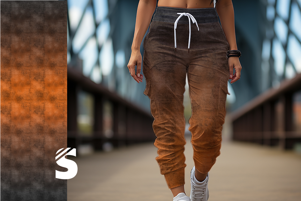 DENIM - #dunkelgrau/orange - Bio French Terry