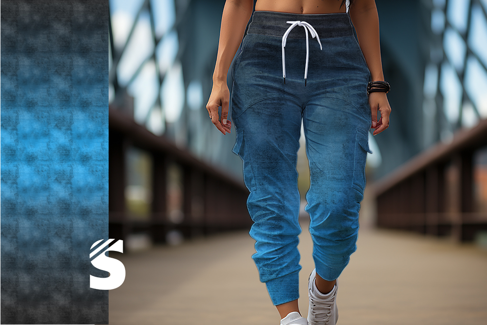 DENIM - #dunkelgrau/royal - Bio French Terry