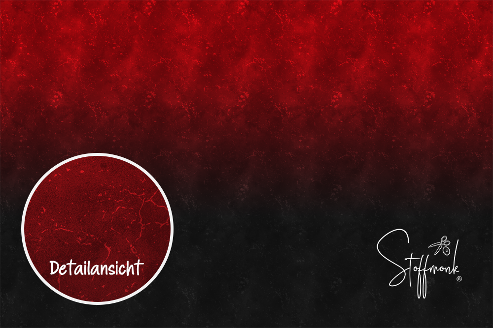 Panel Grunge Verlauf - #dunkelgrau/rot - Bio French Terry