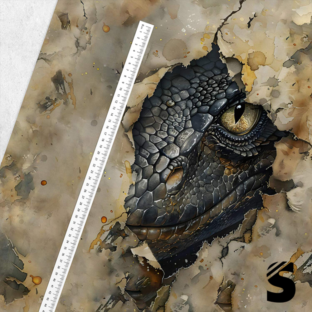 PANEL (groß) Mystic Dragon -  French Terry  (Reaktivdruck)