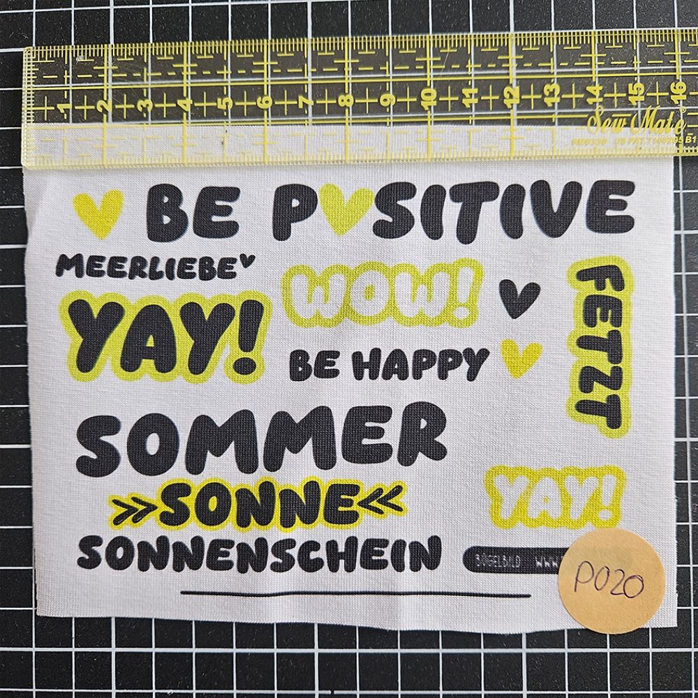 P020 - Patch - Labels zum schneiden (Gelb/Grün Version) - 3 €