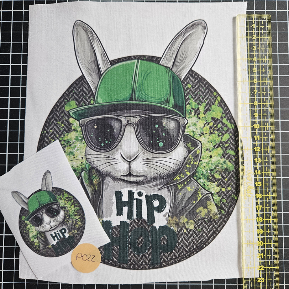 P022 - Patch SET - Hase grün - 22cm + 5cm - 4,50 €