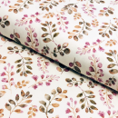 Baumwoll Jersey - Aquarell Blätter - Altmauve