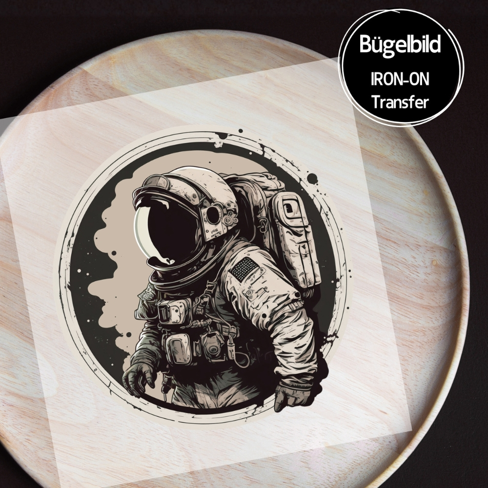 Bügelbild - " Astronaut 2er #greige "