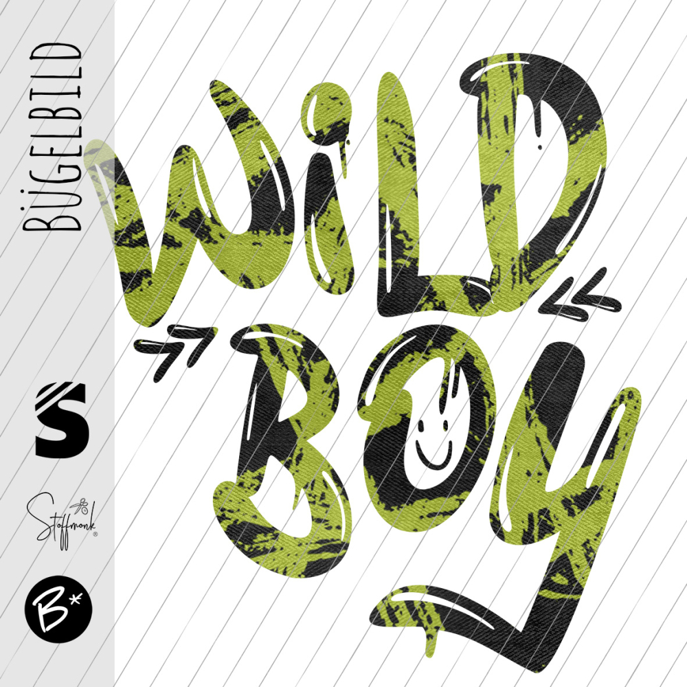 Bügelbild - " Wild Boy " Strokes #lime