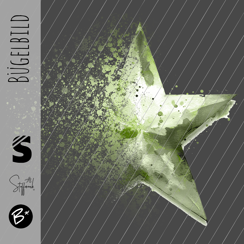 Bügelbild -  " Star zerstört #green "