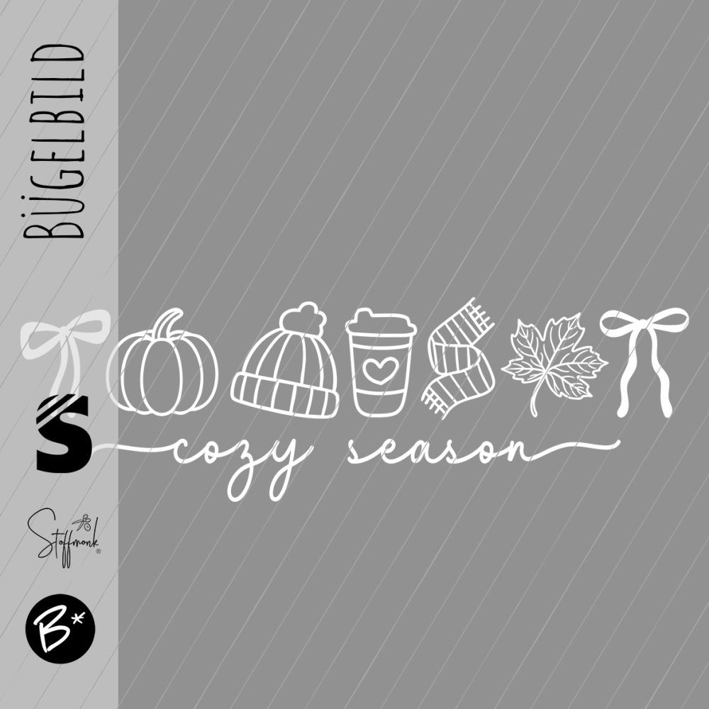 Bügelbild - H55 - " cozy season  #weiss "