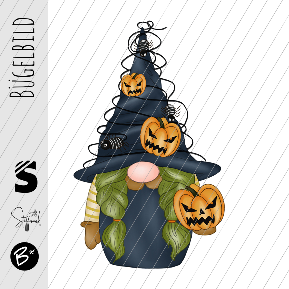 Bügelbild - H80 - "  Halloween Wichtel #1 "