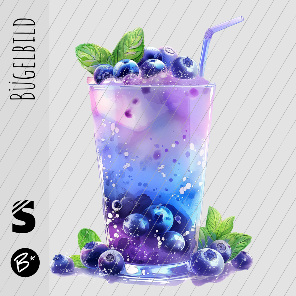 Bügelbild - " Heidelbeershake #2 "