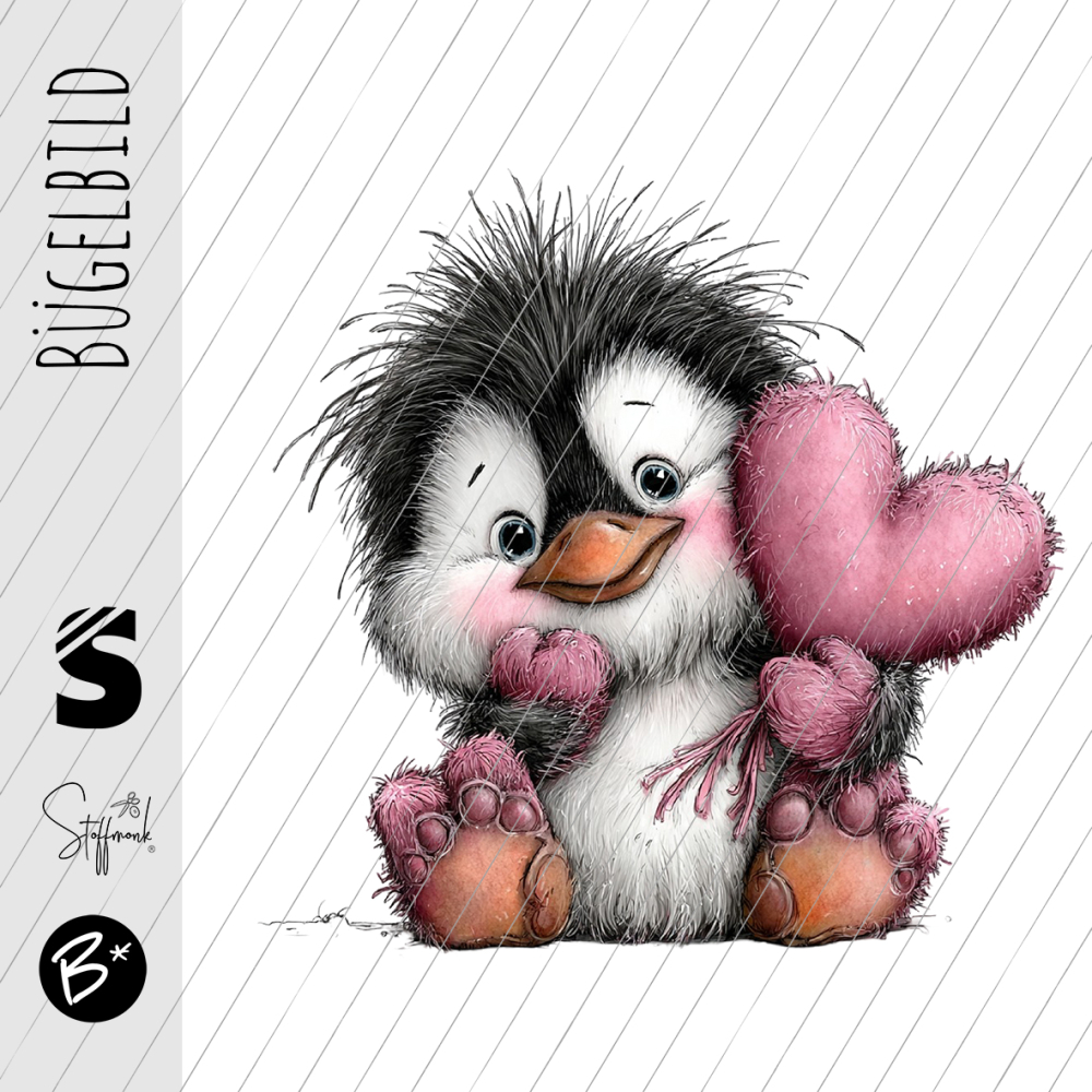 Bügelbild -  " Pinguin sweet "