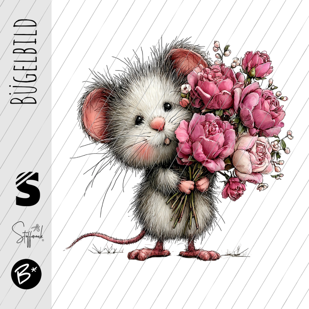 Bügelbild -  " Maus sweet "