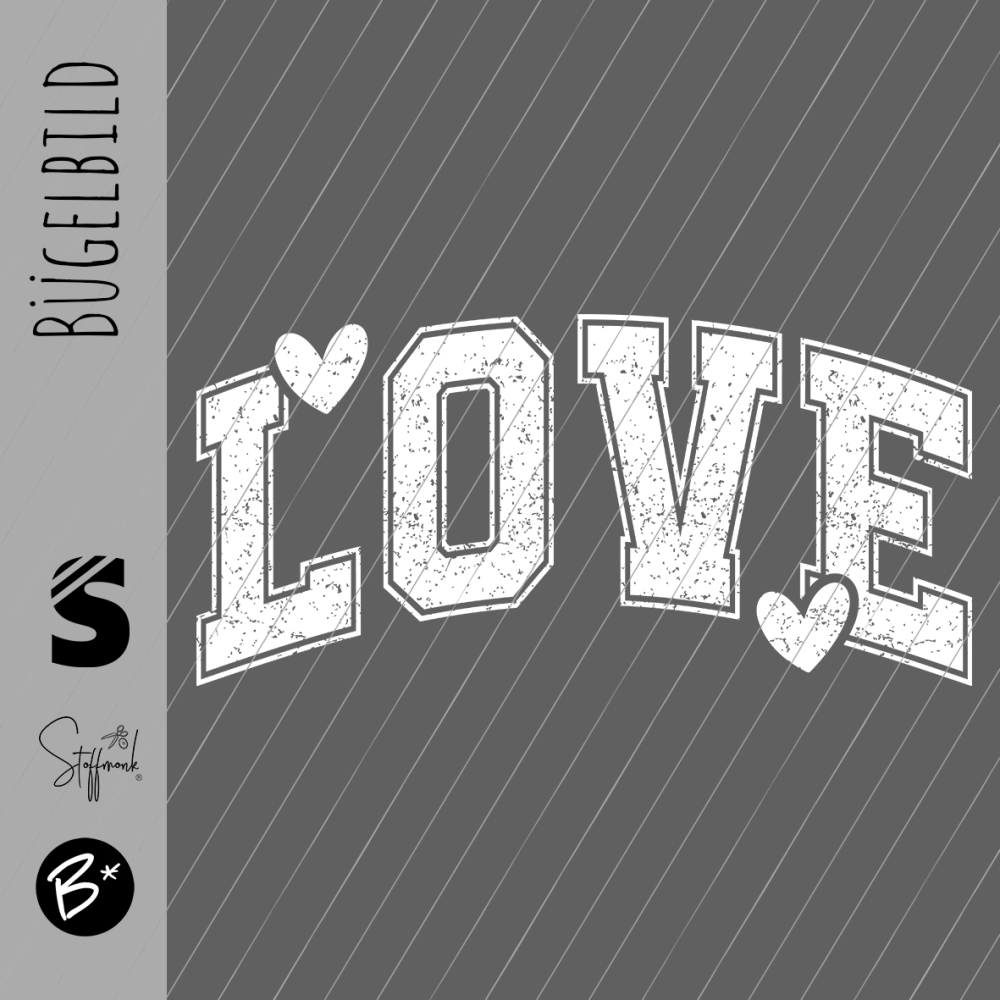 Bügelbild -  " LOVE #weiss "