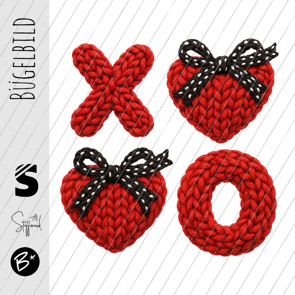 Bügelbild -  " XOXO - #red "