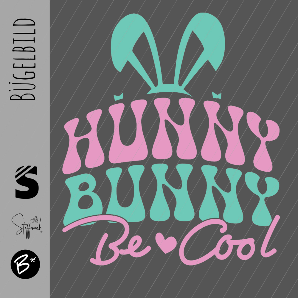 Bügelbild -  " HUNNY BUNNY - be cool "