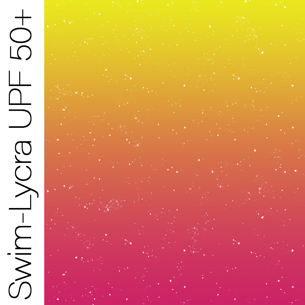 Swim-Lycra UPF 50+ / Bade/Sport Funktionsjersey -  " Konfetti VERLAUF #pink/gelb "