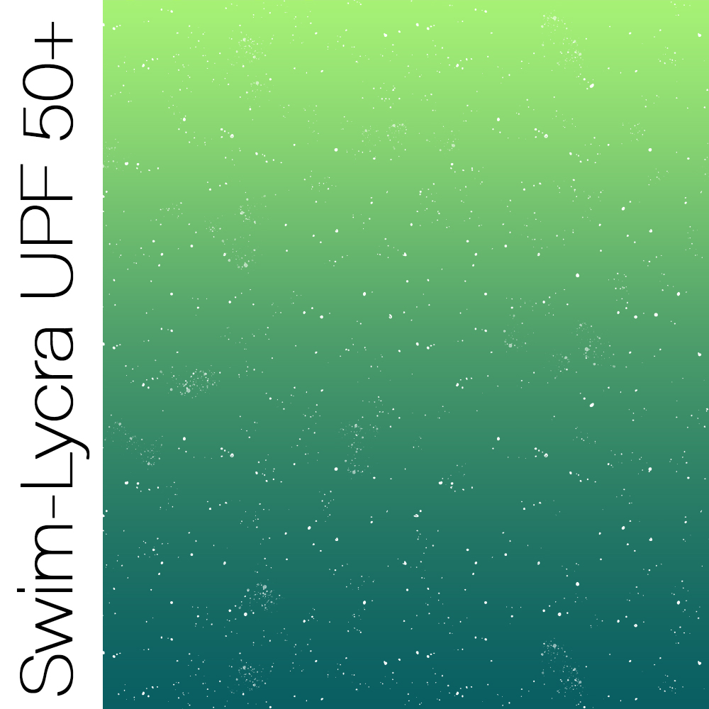 Swim-Lycra UPF 50+ / Bade/Sport Funktionsjersey -  " Konfetti VERLAUF #petrol/grün "
