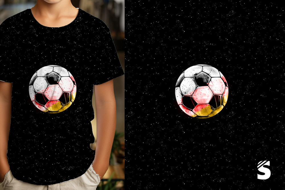 PANEL Fußball #schwarz - ca. 70x160cm - Bio Jersey