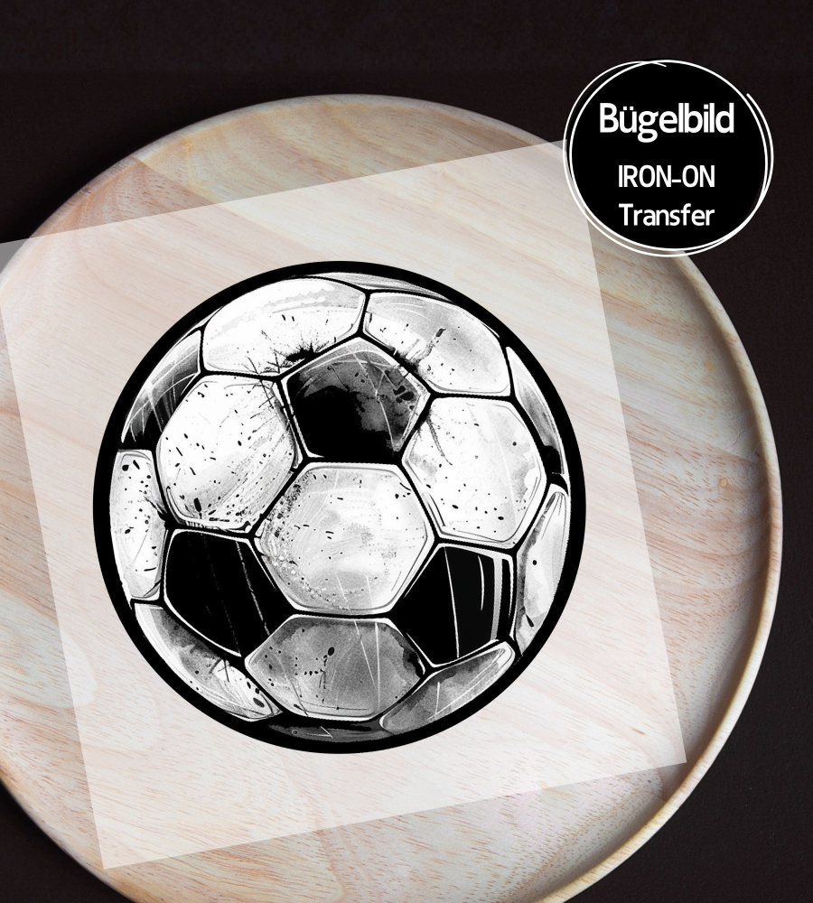 Bügelbild - " Fussball (alleine) "