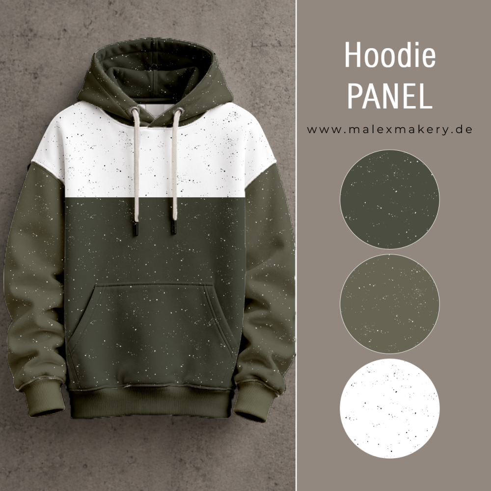 Hoodie-Panel #Oliv - ca. 180cm x 180cm  - French Terry