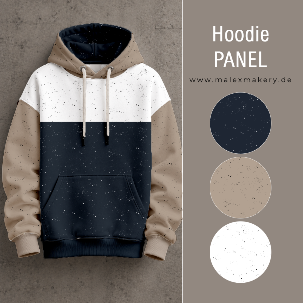 Hoodie-Panel #Navy - ca. 180cm x 180cm  - French Terry