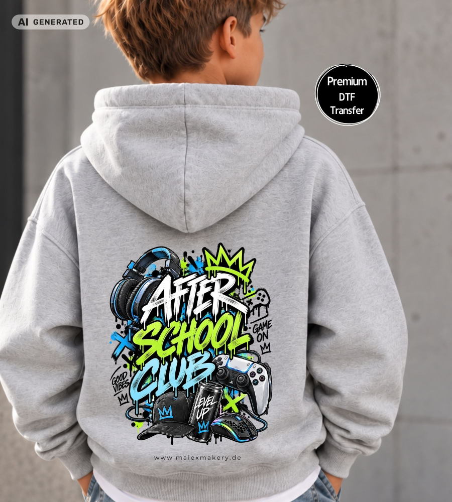 Bügelbild - " AS - Game Gaming "