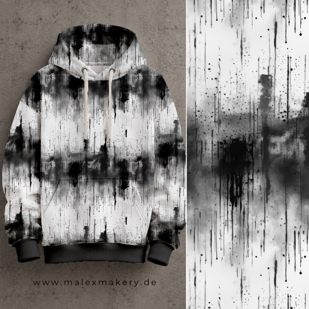 Glitch #schwarz/grau - French Terry