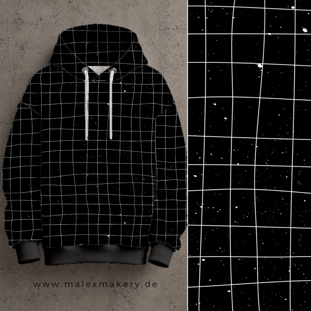 Grid #schwarz - French Terry