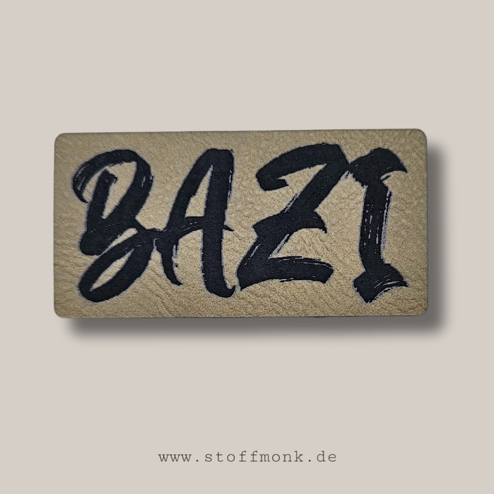 BIG Label - "BAZI" - ca. 3,5 cm x 6,7 cm - Kunstleder ++ Farbauswahl ++