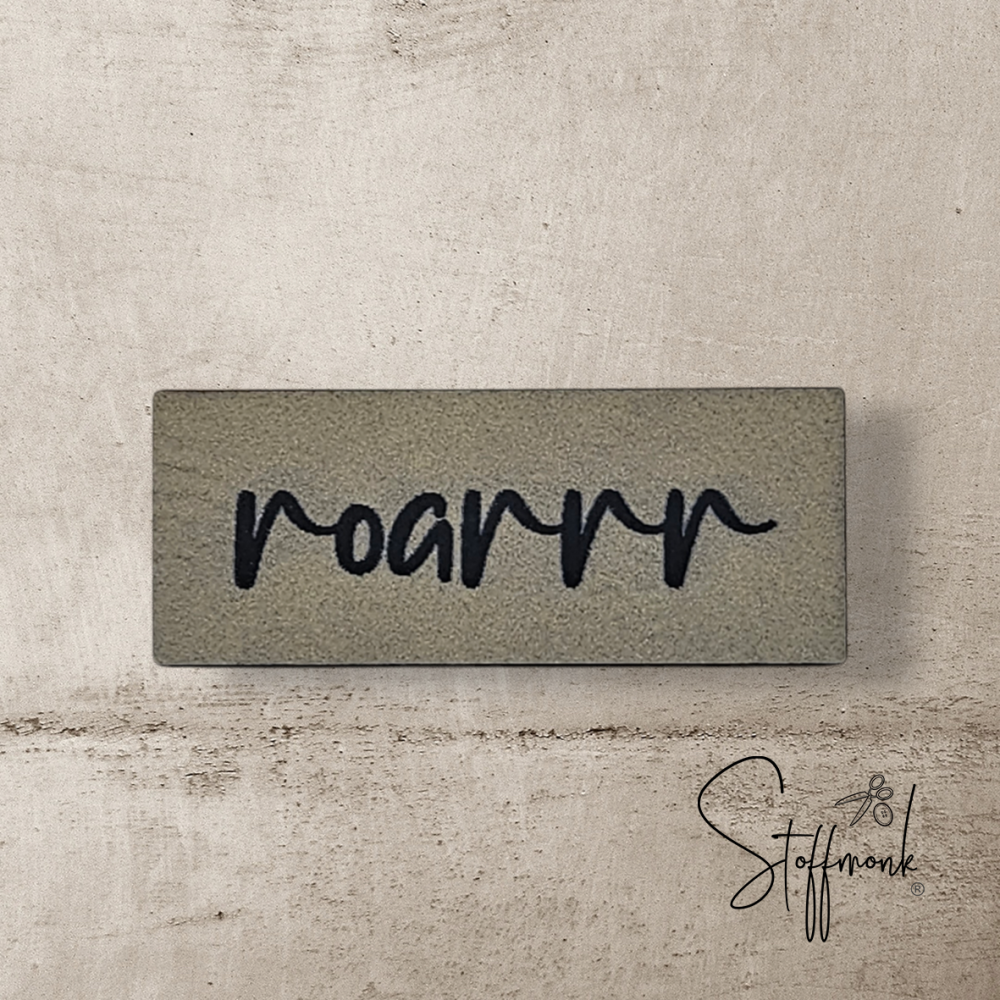 Label -  "roarrr" - ca. 3 cm x 1,2 cm - Kunstleder ++ Farbauswahl ++