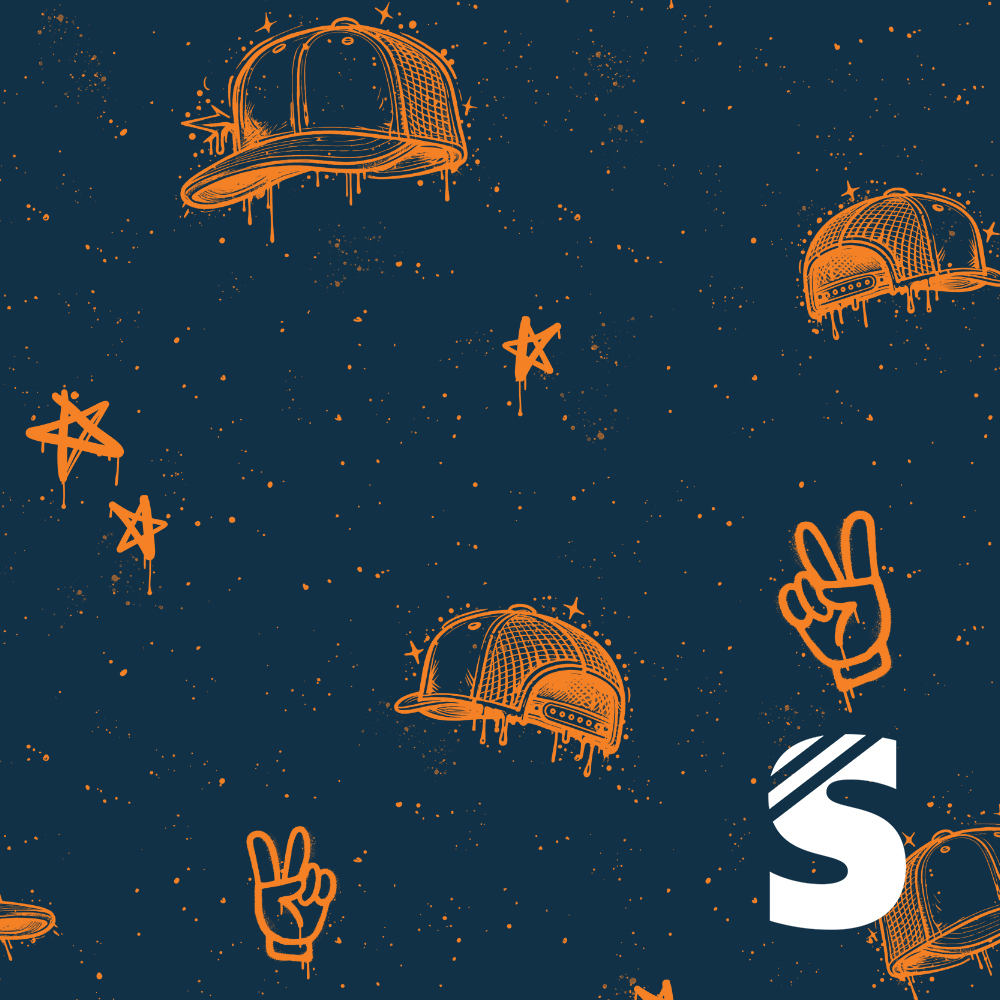 Cool Caps - #dunkelblau/orange  -  Bio Jersey