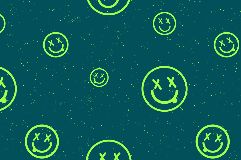 VB - EP "SMILIES # Petrol/grün "  SOFTSHELL