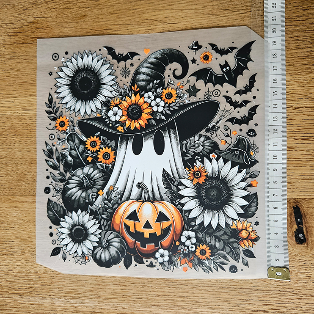 Bügelbild versandfertig - längste Seite ca. 18cm   - WA_H6_18_2x / Geist Blumen