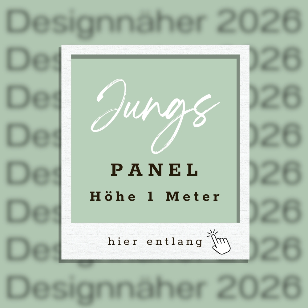 Ep - Panel Designnäher 2026 - " JUNGS " - Bio French Terry - (Höhe 1 Meter)
