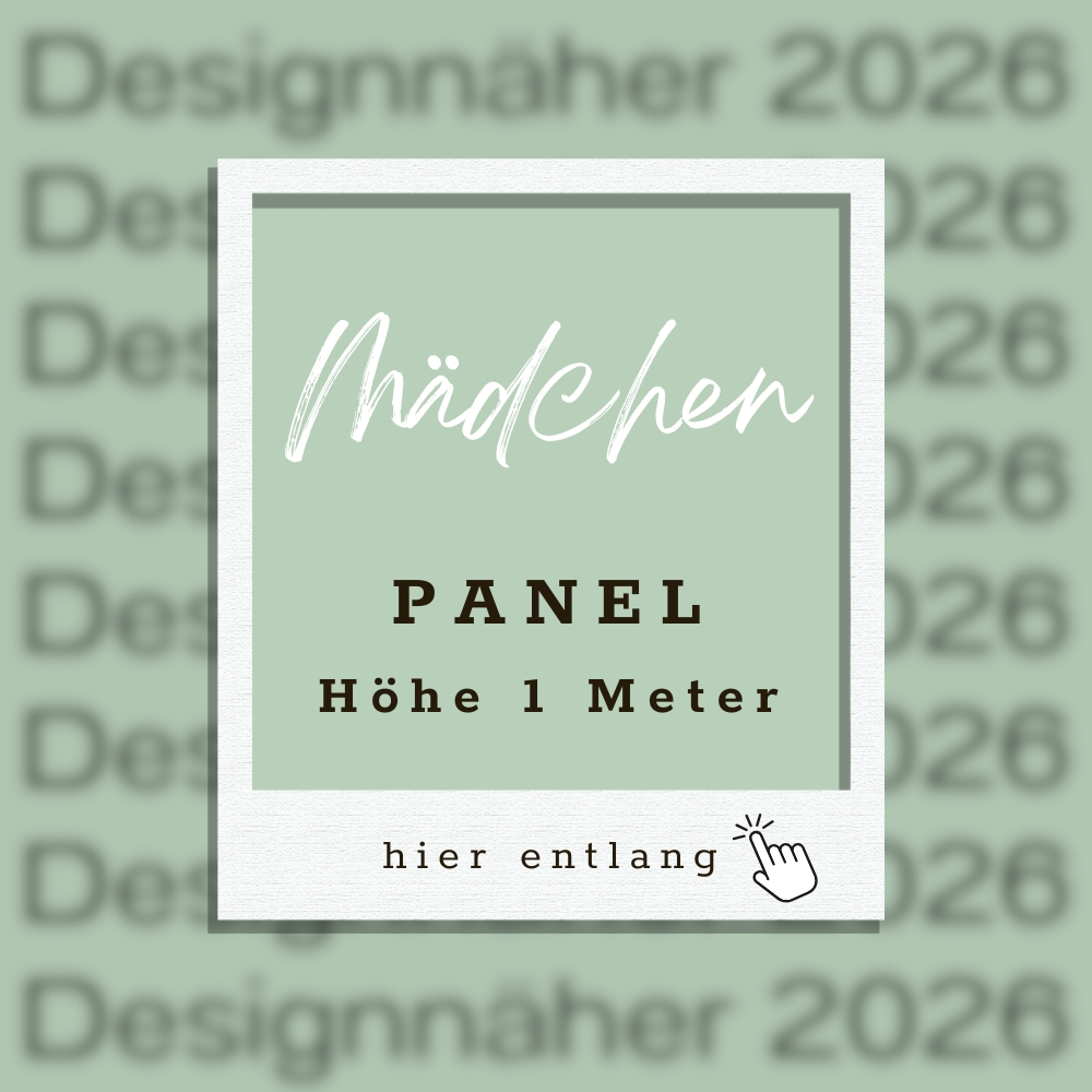Ep - Panel Designnäher 2026 - " MÄDCHEN " - Bio French Terry - (Höhe 1 Meter)