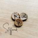 Kokos Knopf   - 20 mm - "Dino T-Rex"